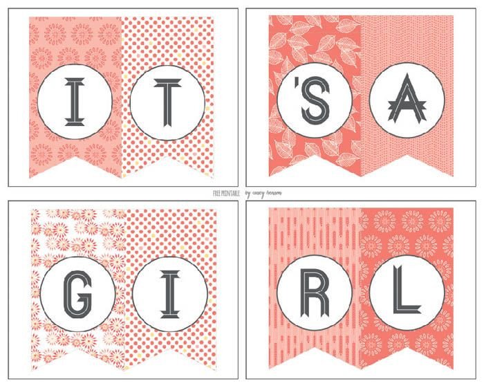 Baby Shower Banner Printable Free Printable &quot;it S A Girl&quot; Banner for Baby Shower