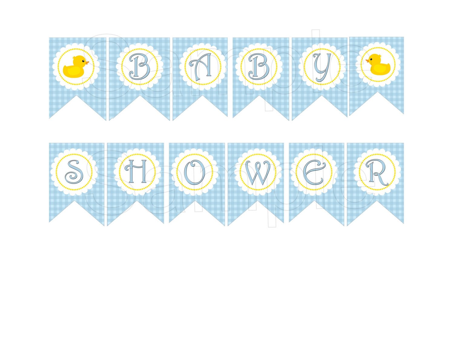 Baby Shower Banner Templates Blue Rubber Duck Baby Shower Diy Printable Banner by Suzz377