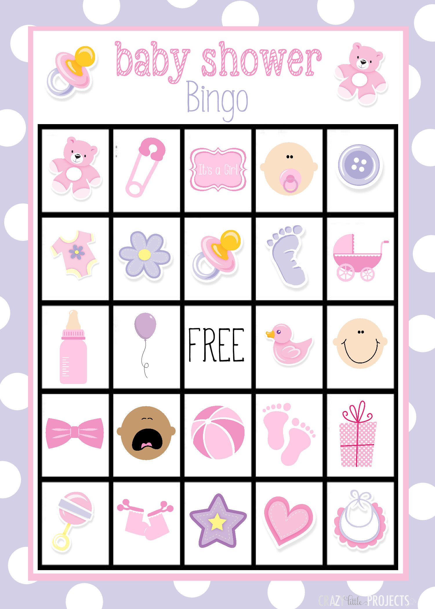 Baby Shower Bingo Template Baby Shower Bingo Cards