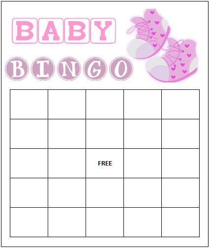 Baby Shower Bingo Template Free and Printable Baby Shower Bingo Card