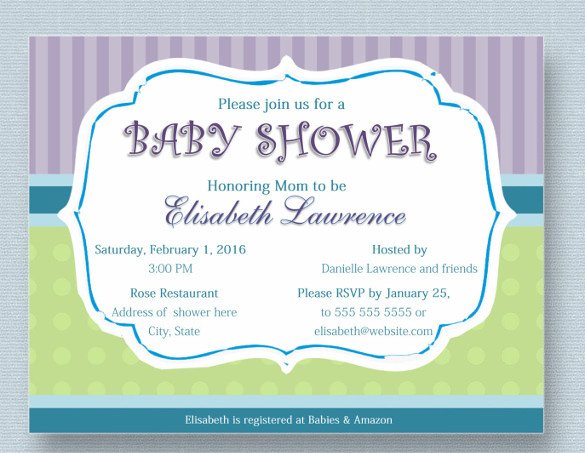 Baby Shower Card Template 39 Baby Shower Invitation Templates Psd Vector Eps Ai