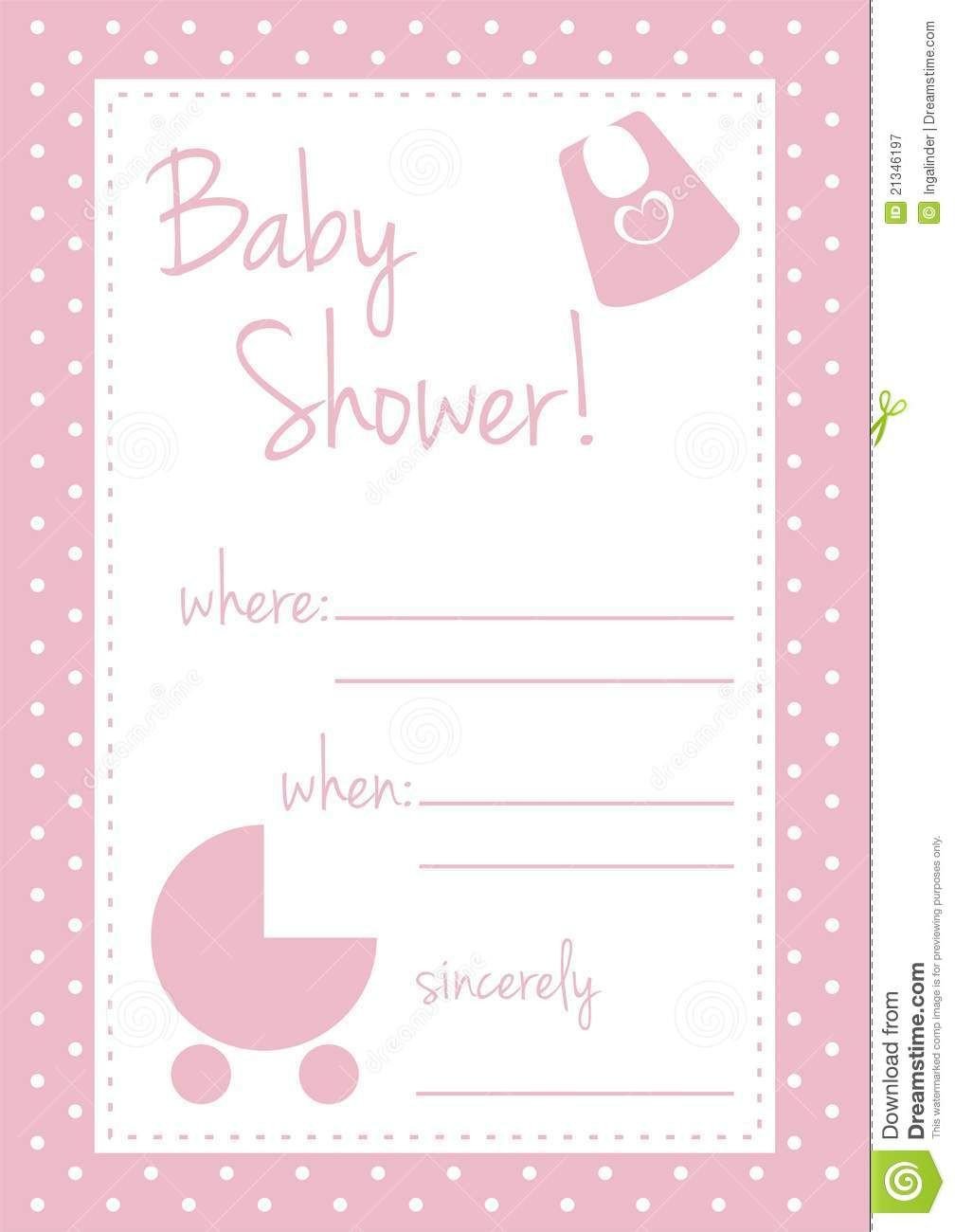 Baby Shower Card Template Baby Shower Invitation Card