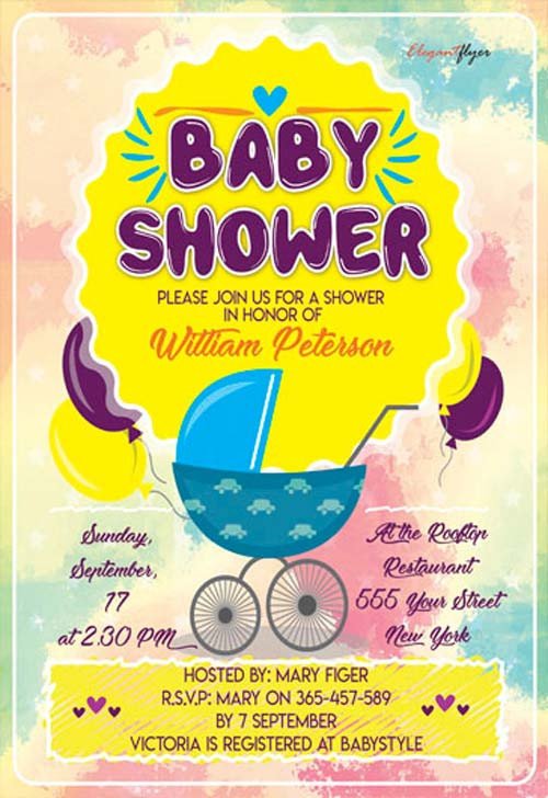 Baby Shower Flyer Template Baby Shower Party Flyer Template Download Free Flyer