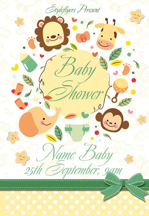 Baby Shower Flyers Template Baby Shower Free Flyer Template Download for Shop