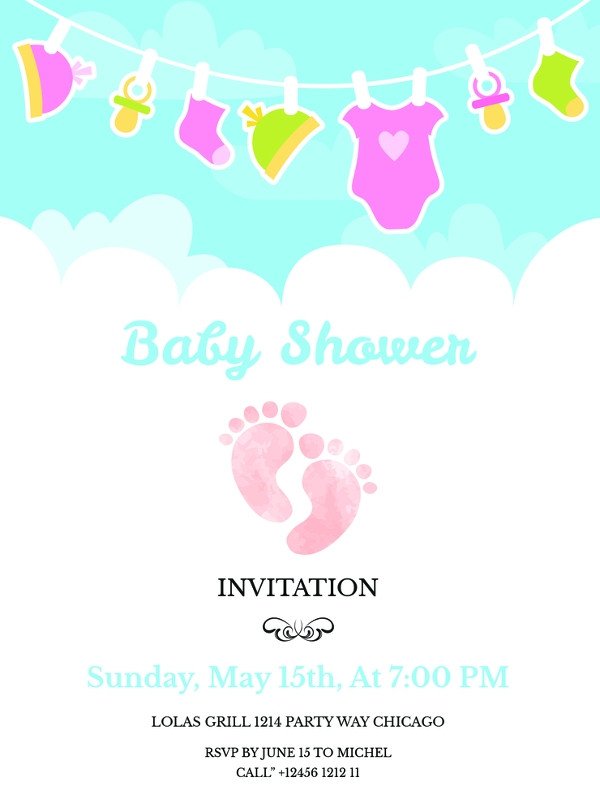 Baby Shower Invitation Template 59 Unique Baby Shower Invitations