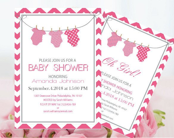 Baby Shower Invitations Templates Editable 14 Esie Template Free Psd Vector Eps Ai format
