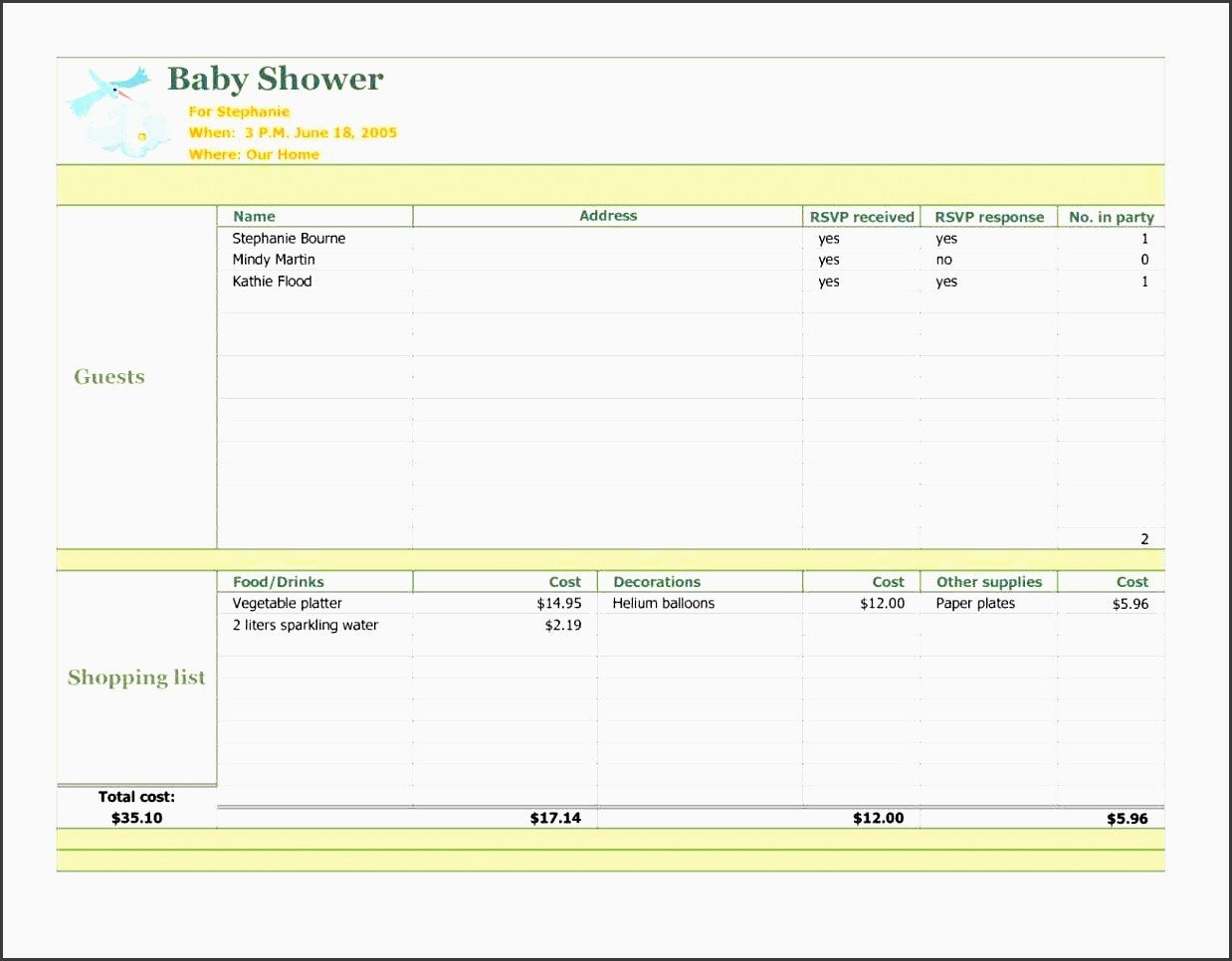 Baby Shower Planner Template 6 Baby Shower Planner Printable Sampletemplatess