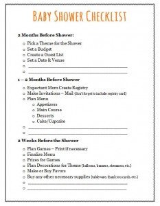 Baby Shower Planning Checklist Baby Shower Checklist Plan Your event Frugal Fanatic