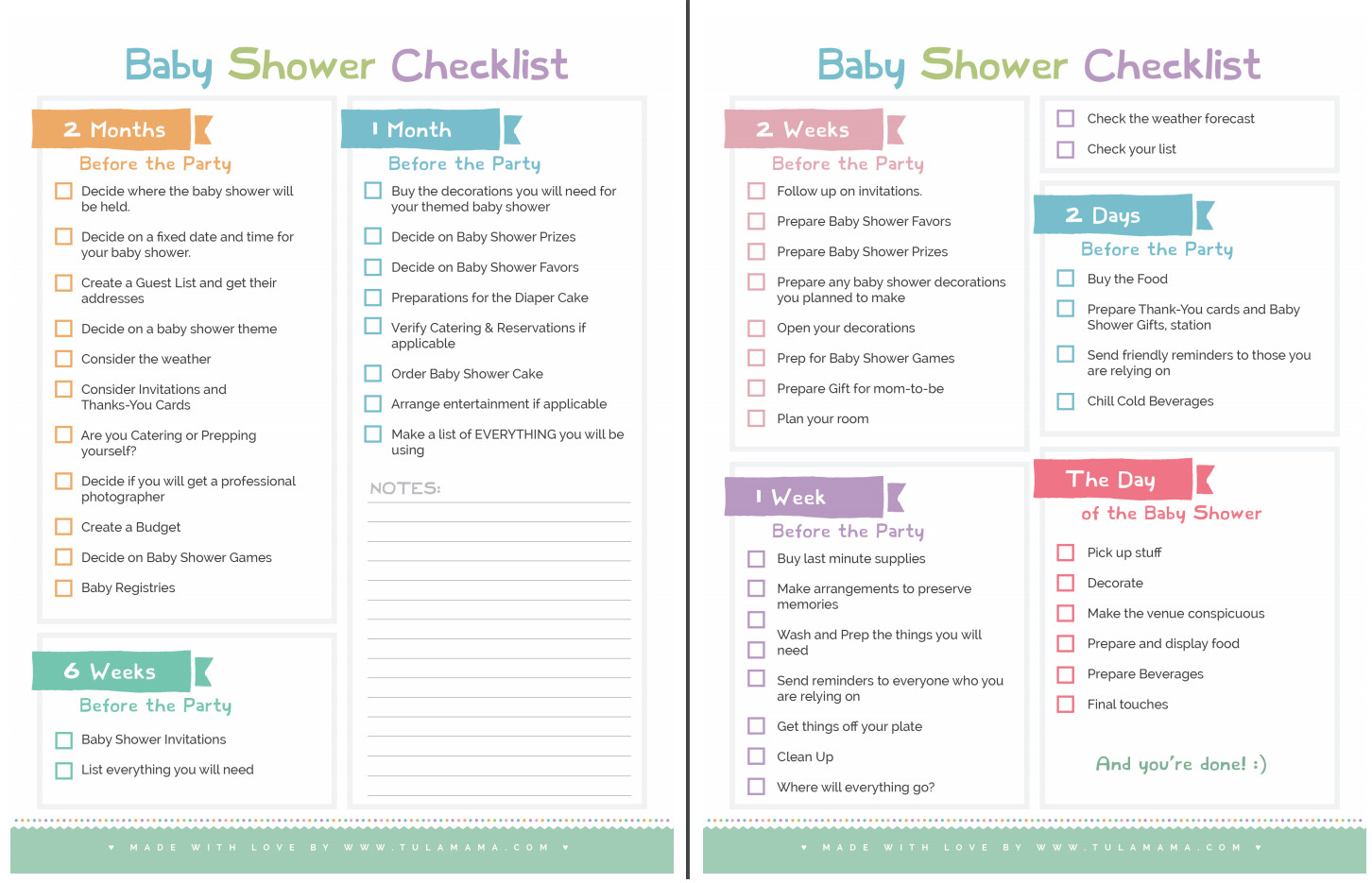 Baby Shower Planning Checklist the Ly Baby Shower Checklist You Will Need Tulamama