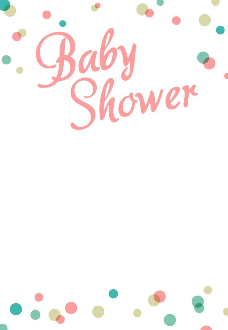Baby Shower Template Word Dancing Dots Borders Free Printable Baby Shower