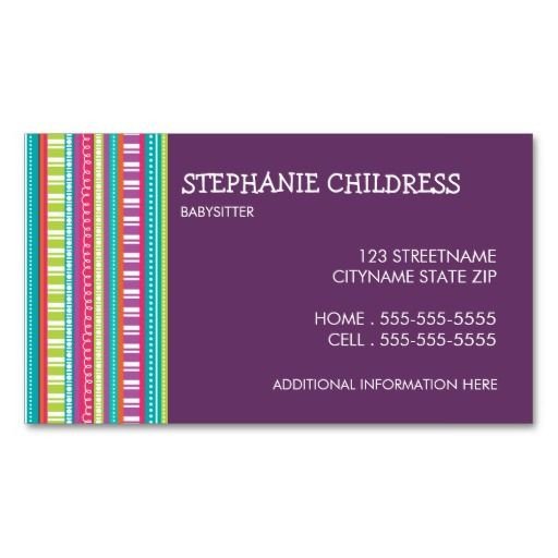 Babysitting Business Card Template 140 Best Images About Babysitting Business Cards On