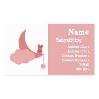 Babysitting Business Card Template Babysitting Business Cards 1 000 Business Card Templates