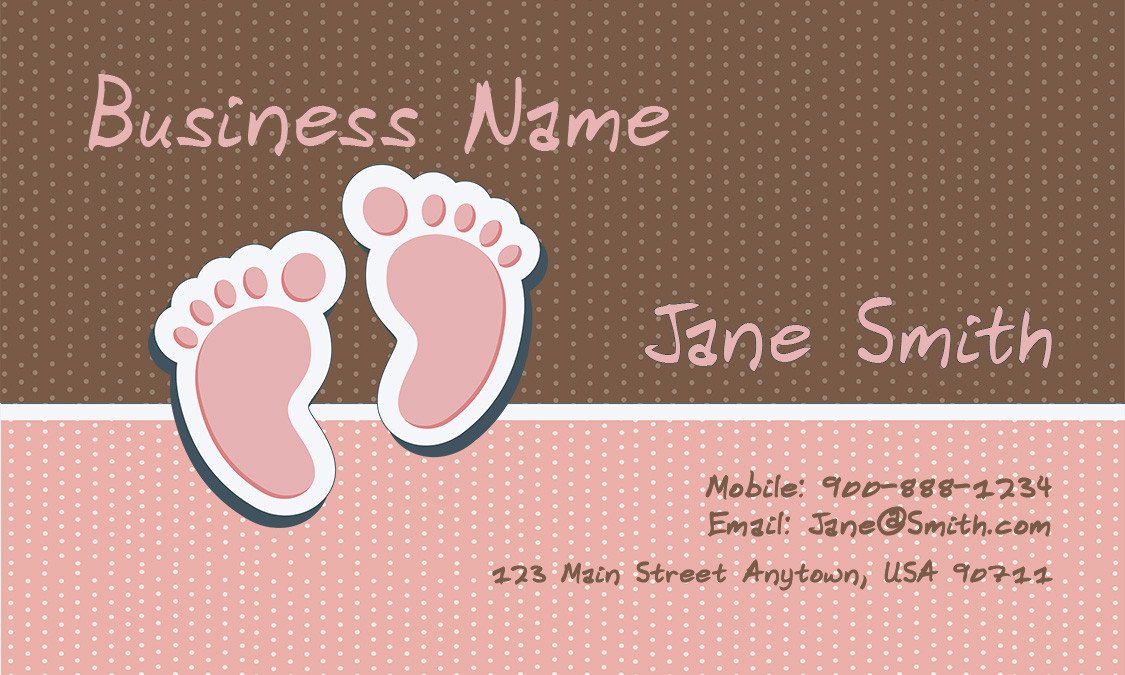 Babysitting Business Card Template Child Care Business Cards