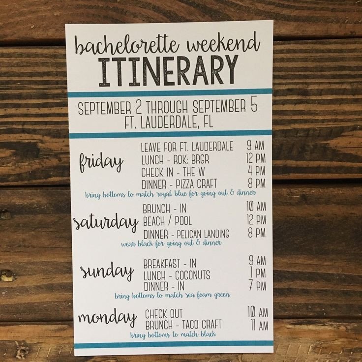 Bachelorette Itinerary Template Free I Love that This is so Versatile It Can Be Used as A