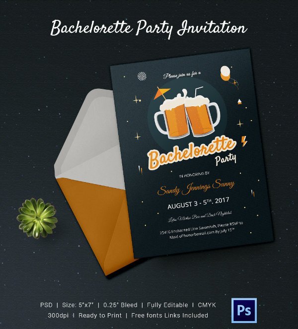 Bachelorette Party Invitation Template Bachelorette Invitation Template 40 Free Psd Vector