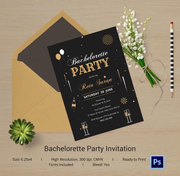Bachelorette Party Invitation Template Bachelorette Invitation Template 40 Free Psd Vector