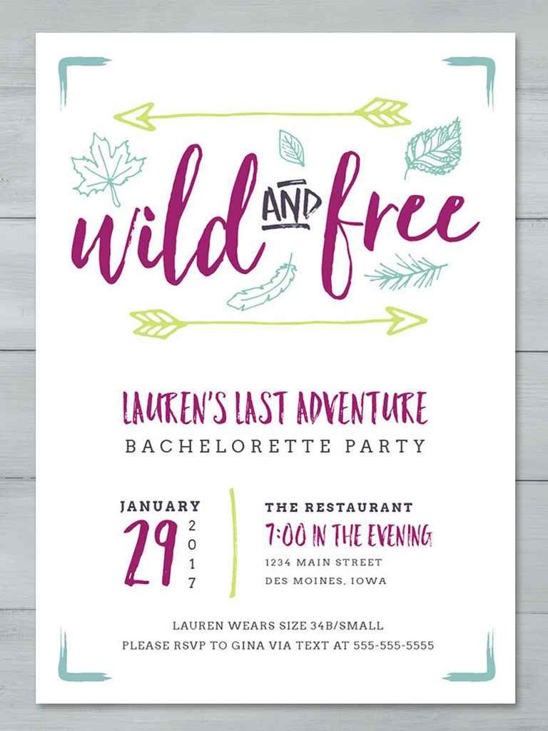 Bachelorette Party Invitation Templates 14 Printable Bachelorette Party Invitation Templates