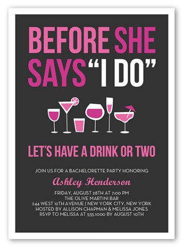 Bachelorette Party Invitation Templates before the I Do Bachelorette Party Invitations