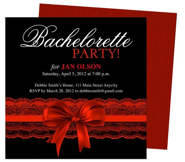 Bachelorette Party Invitations Template Free Bachelorette Party Invitations Templates Scarlet Red