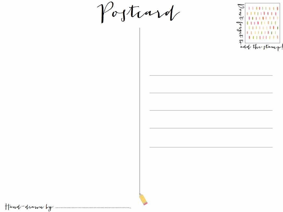Back Of Postcard Template Postcard Template Category Page 1 Efoza