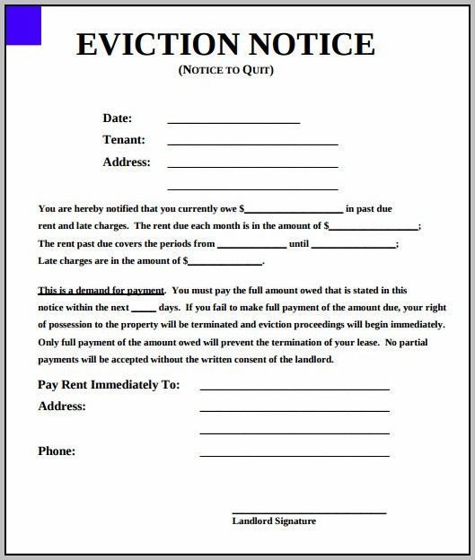 Baltimore City Eviction Notice form Eviction Notice Template New York State