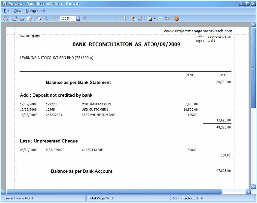 Bank Reconciliation Excel Template Bank Reconciliation Statement Templates In Excel