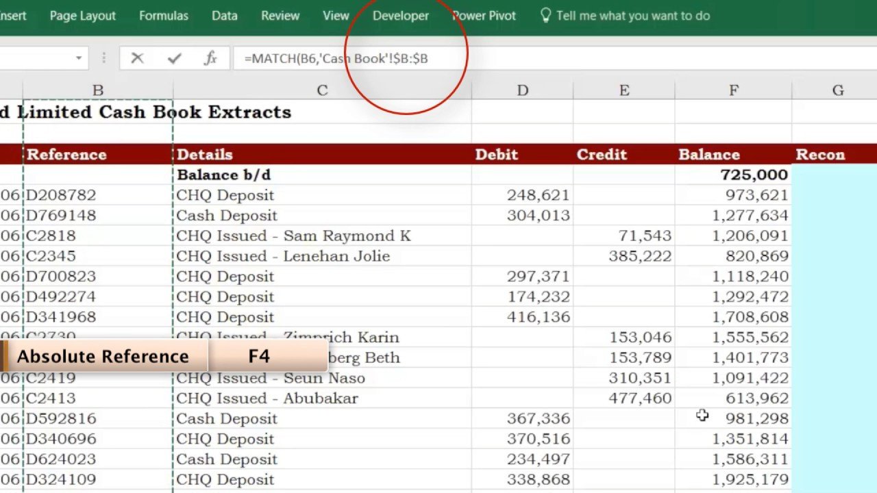 Bank Reconciliation Excel Template Excel Tutorial Quick Bank Reconciliation In Excel
