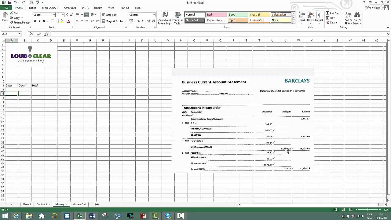 Bank Reconciliation Excel Template How to Do A Bank Reconciliation On Excel