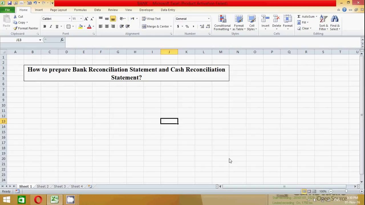 Bank Reconciliation Excel Template How to Prepare Bank Reconciliation Statement In Excel