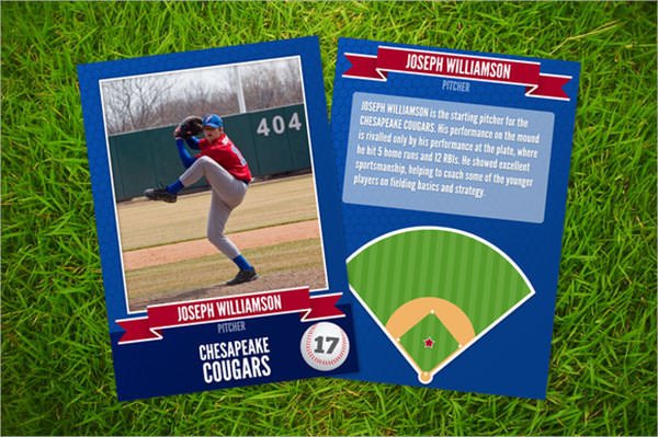 Baseball Card Template Free 7 Sample Trading Card Templates