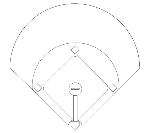 Baseball Depth Chart Template Printable Baseball Diamond Diagram