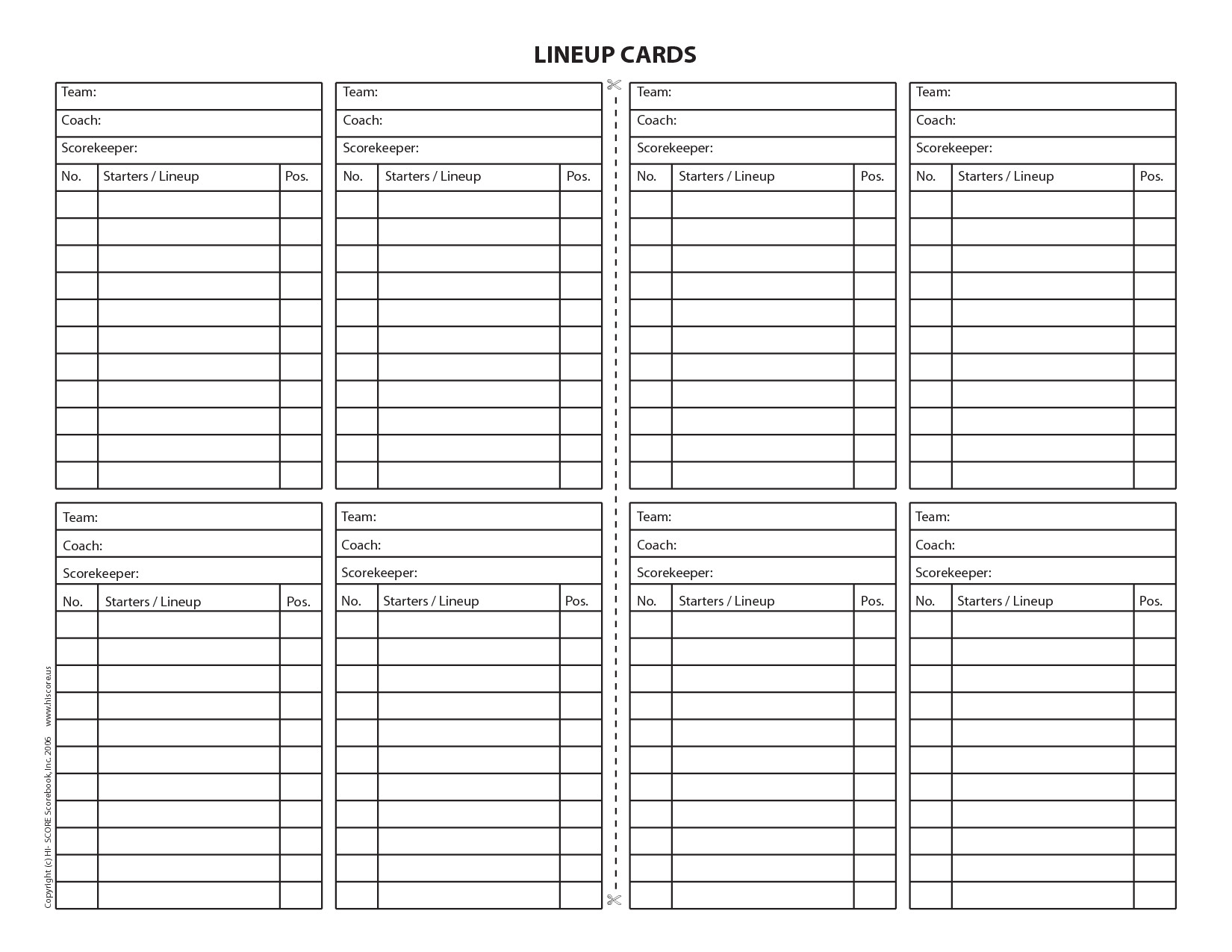 Baseball Lineup Card Template Baseball Lineup Card Christmas
