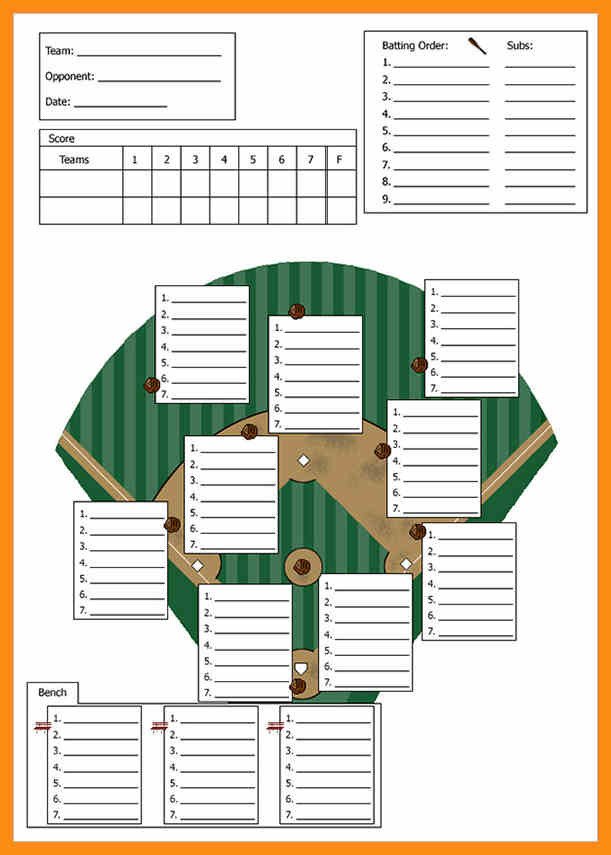 Baseball Lineup Card Template Baseball Lineup Card Template Abstract Sample – Kukkoblock