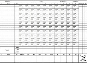 Baseball Stat Excel Template Baseball Scorekeeping Sheet