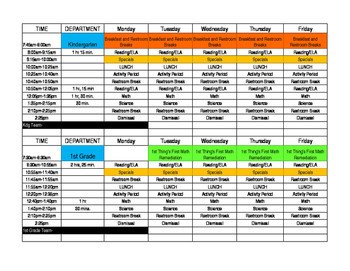 Baseball Wrist Coach Template Master Schedule Template by Sessoms School Store