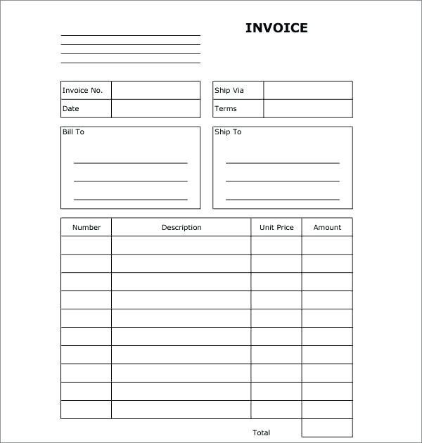 Basic Invoice Template Google Docs Invoice Template Google Docs Editable Free Download