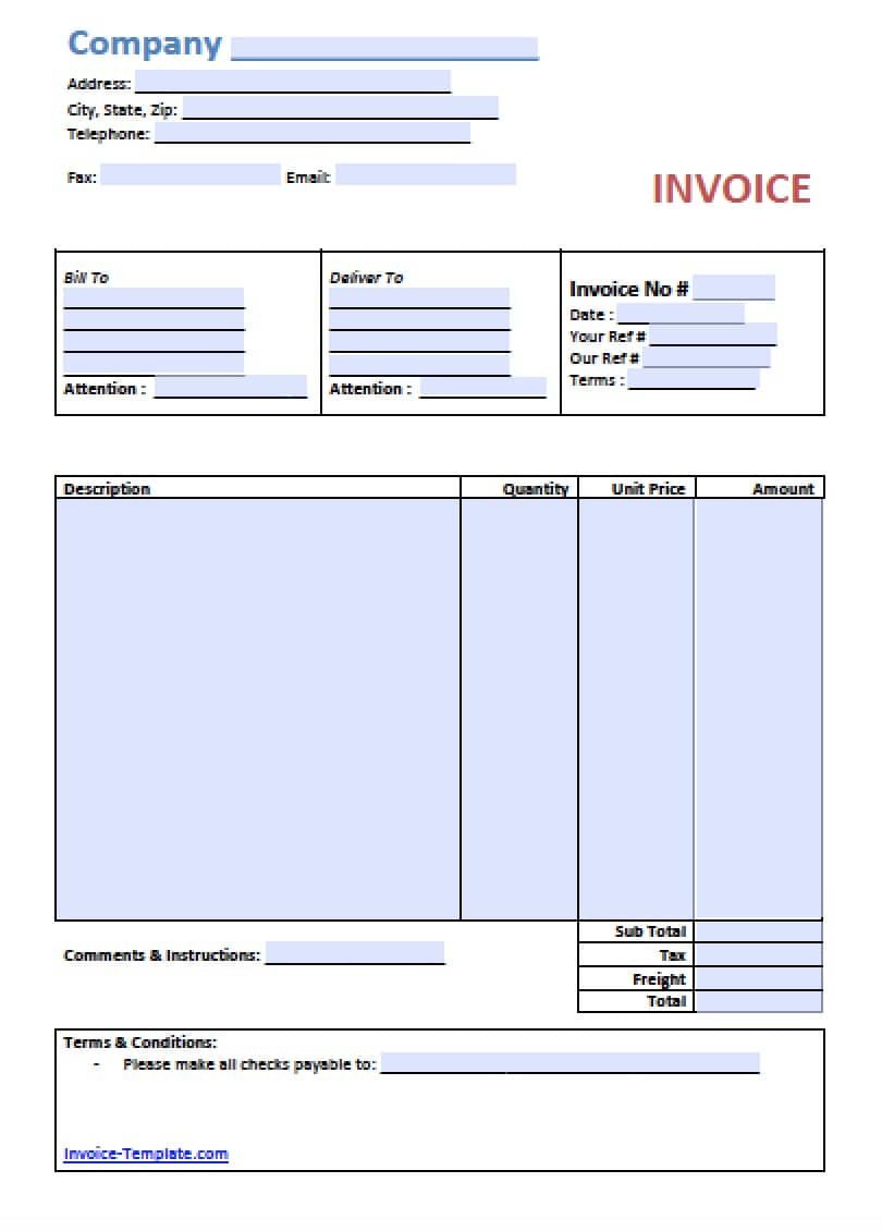 Basic Invoice Template Word Free Simple Basic Invoice Template Excel Pdf