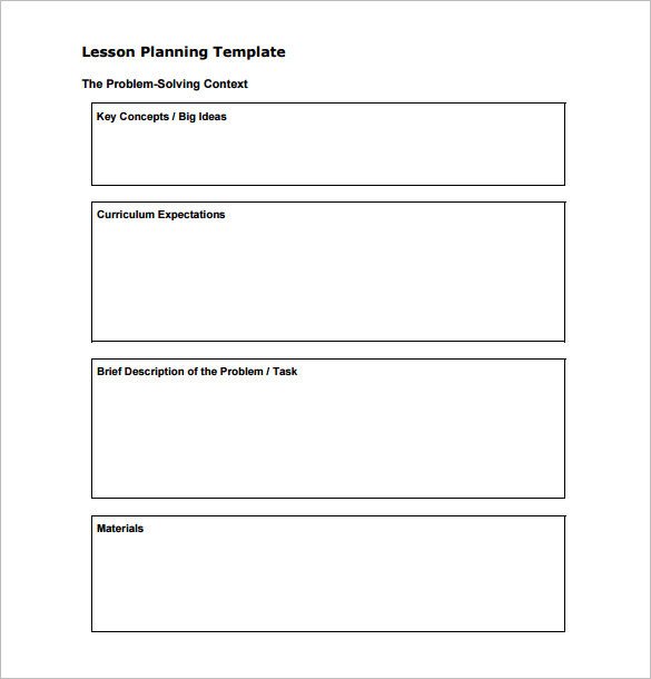 Basic Lesson Plan Template 7 Teacher Lesson Plan Templates Doc Pdf Excel