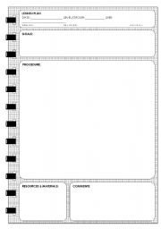 Basic Lesson Plan Template English Worksheets Lesson Plan Template