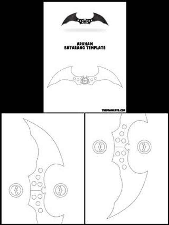 Batarang Template Pdf Template for Arkham Batman Batarang From thefoamcave On