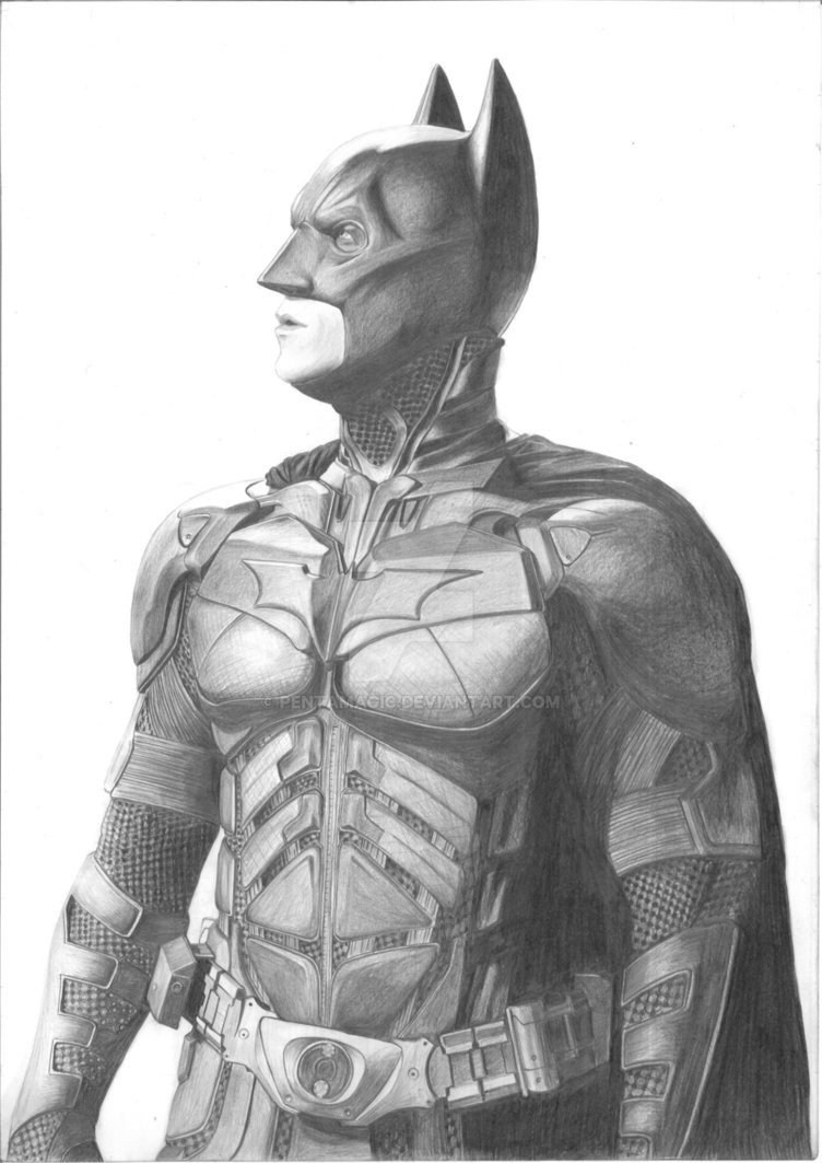 Batman Drawing In Pencil Batman Dark Knight Sketch Christian Bale by Pentamagic