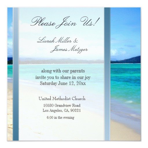 Beach Wedding Invitation Templates Diy Destination Beach Wedding Invitation Template