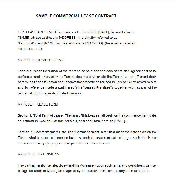 Beat Lease Contract Template 11 Lease Contract Templates Free Word Pdf Documents