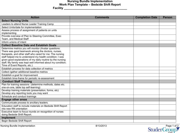 Bedside Shift Report Template Download Nursing Shift Report Work Scheduletemplate Free