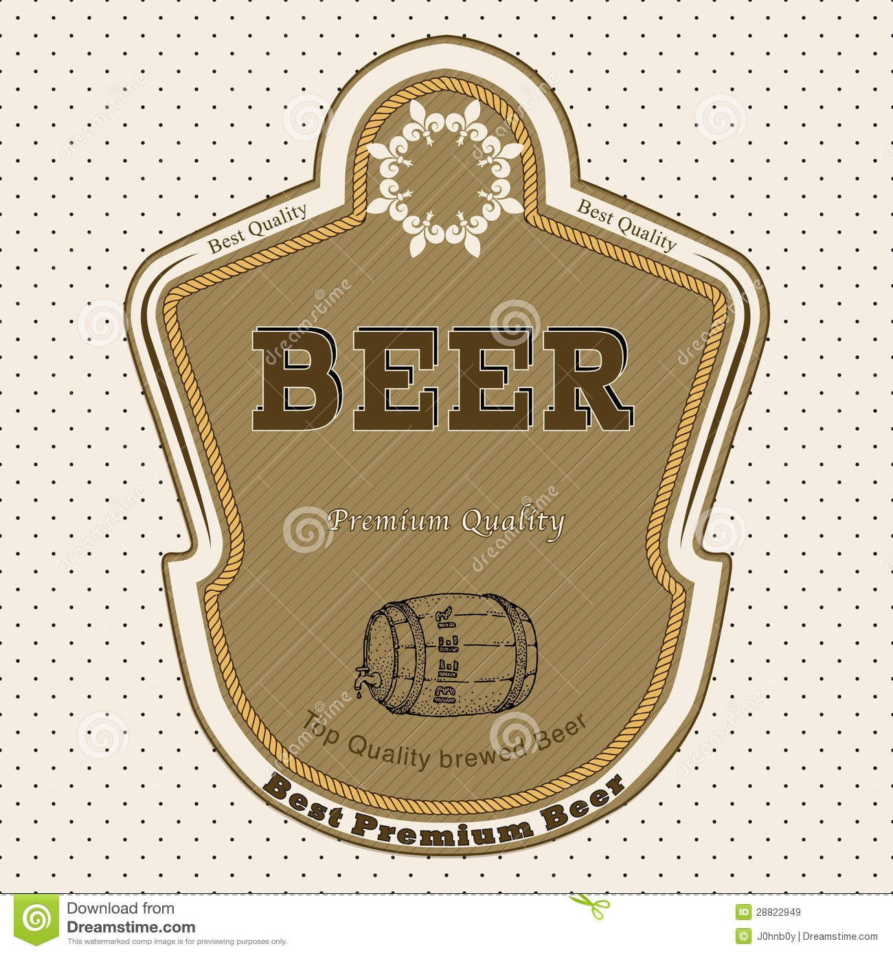 Beer Bottle Label Template Beer Label Royalty Free Stock Image