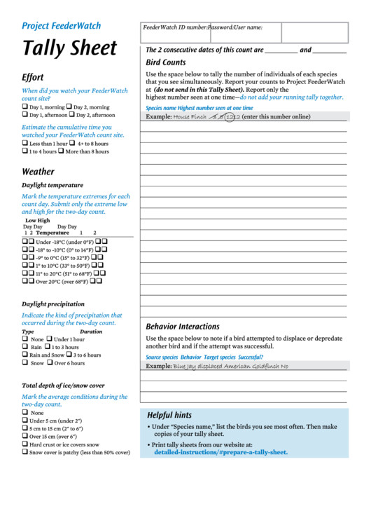 Behavior Tally Sheet Template 15 Tally Charts Free to In Pdf