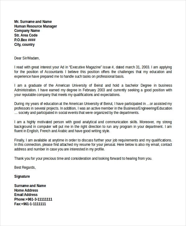Best Cover Letter Template 14 Cover Letter Templates Free Sample Example format