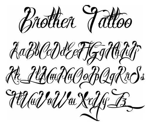 Best Cursive Tattoo Fonts Tattoo Letter Fonts and Styles 123 Free 1001 2019