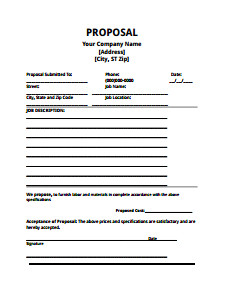 Bid Proposal Template Pdf Bid Proposal Template Download Edit Fill Create and