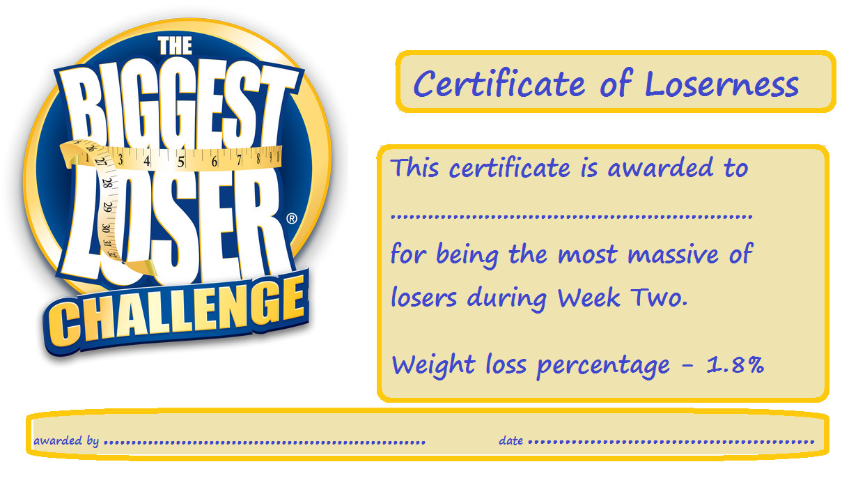 Biggest Loser Certificate Template Baby Belly Bulge Battles and Breastfeeding the Biggest
